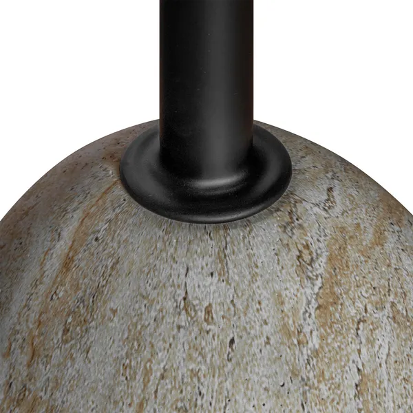 Shine Side Table Black/Travertine