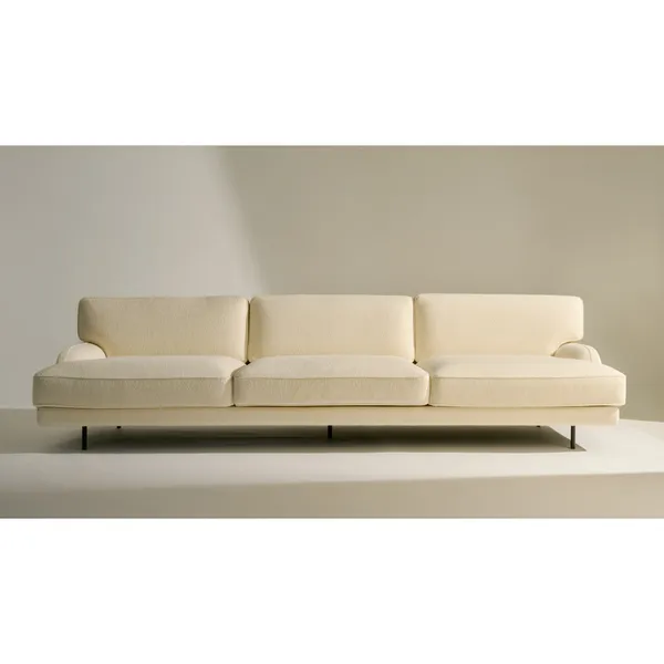 Flaneur 3-seters sofa Sort/ Bouclé 001