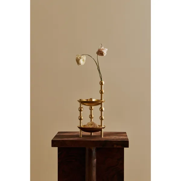 Nagel Vase H10 Brushed Brass