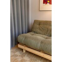 Roots Sofa Bed 140x200 Raw/553 Khaki Green