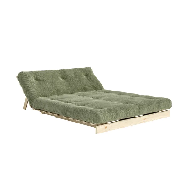 Roots Sofa Bed 140x200 Raw/553 Khaki Green