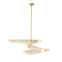 Sycamore 3 Deckenleuchte Messing/ Rosa