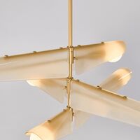 Sycamore 3 Deckenleuchte Messing/ Rosa