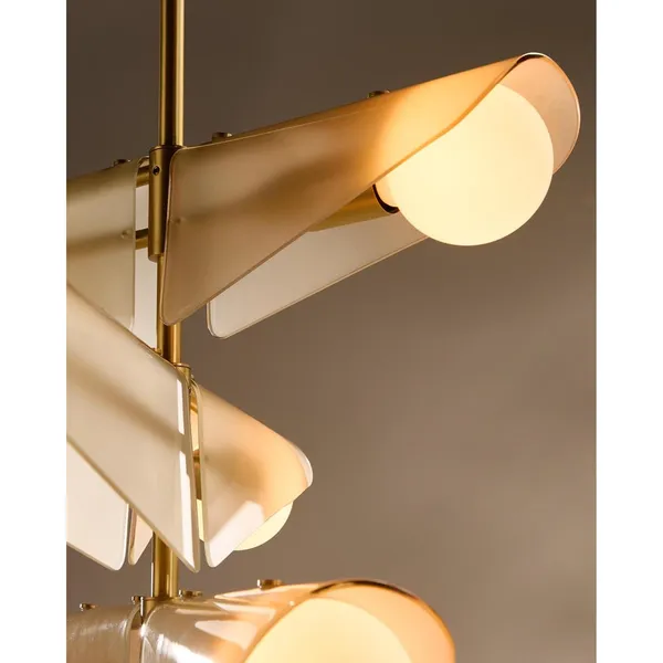 Sycamore 3 Deckenleuchte Messing/ Rosa