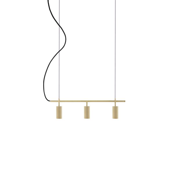 Hubble 3 Pendant Long Brushed Brass