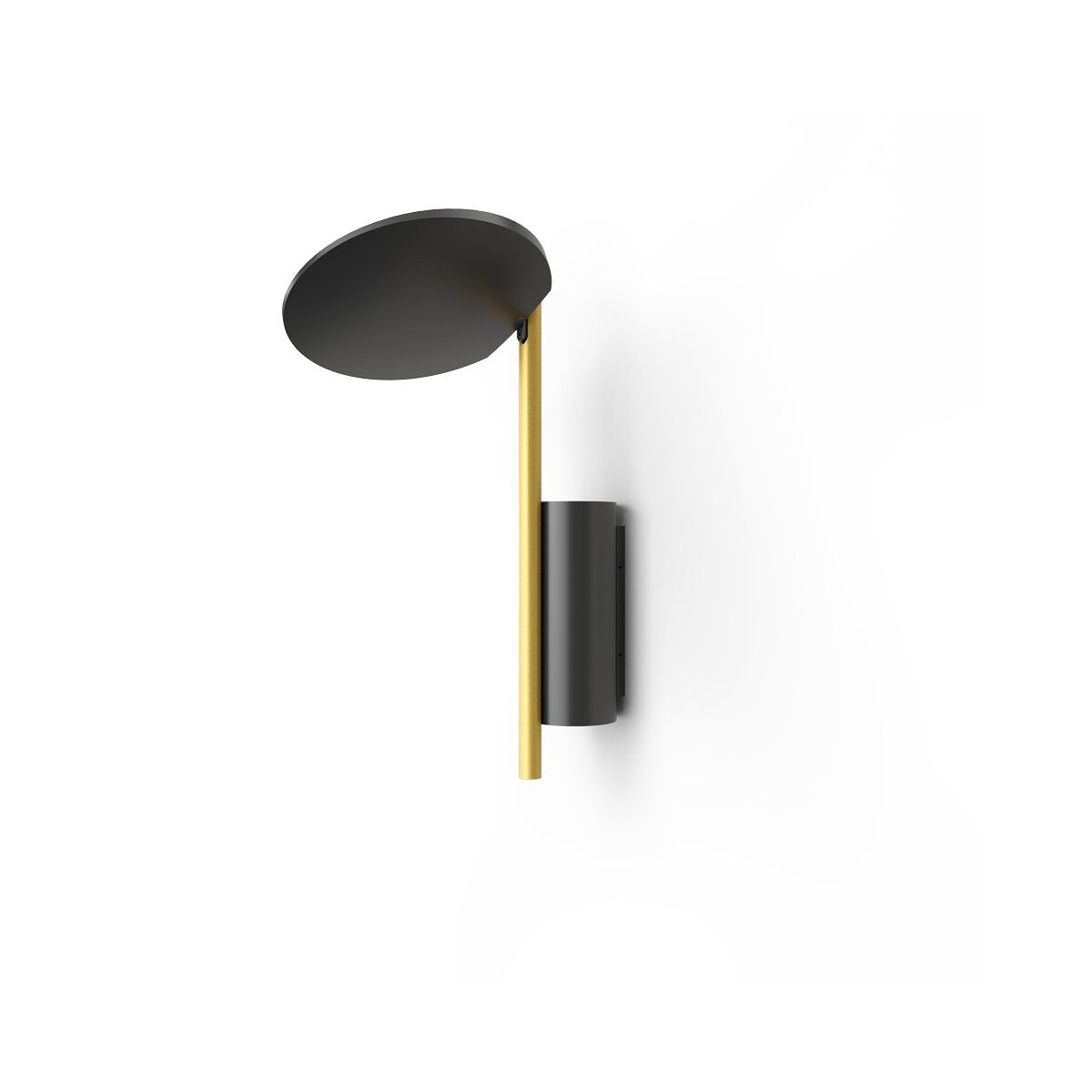 Kimia Vegglampe Ø17 Black 9005/Satin Galvanic Gold