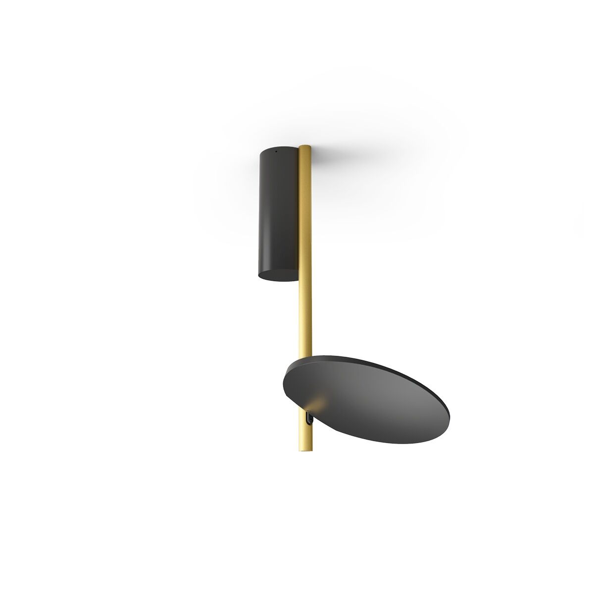 Kimia Taklampe Ø17 Black 9005/Satin Galvanic Gold