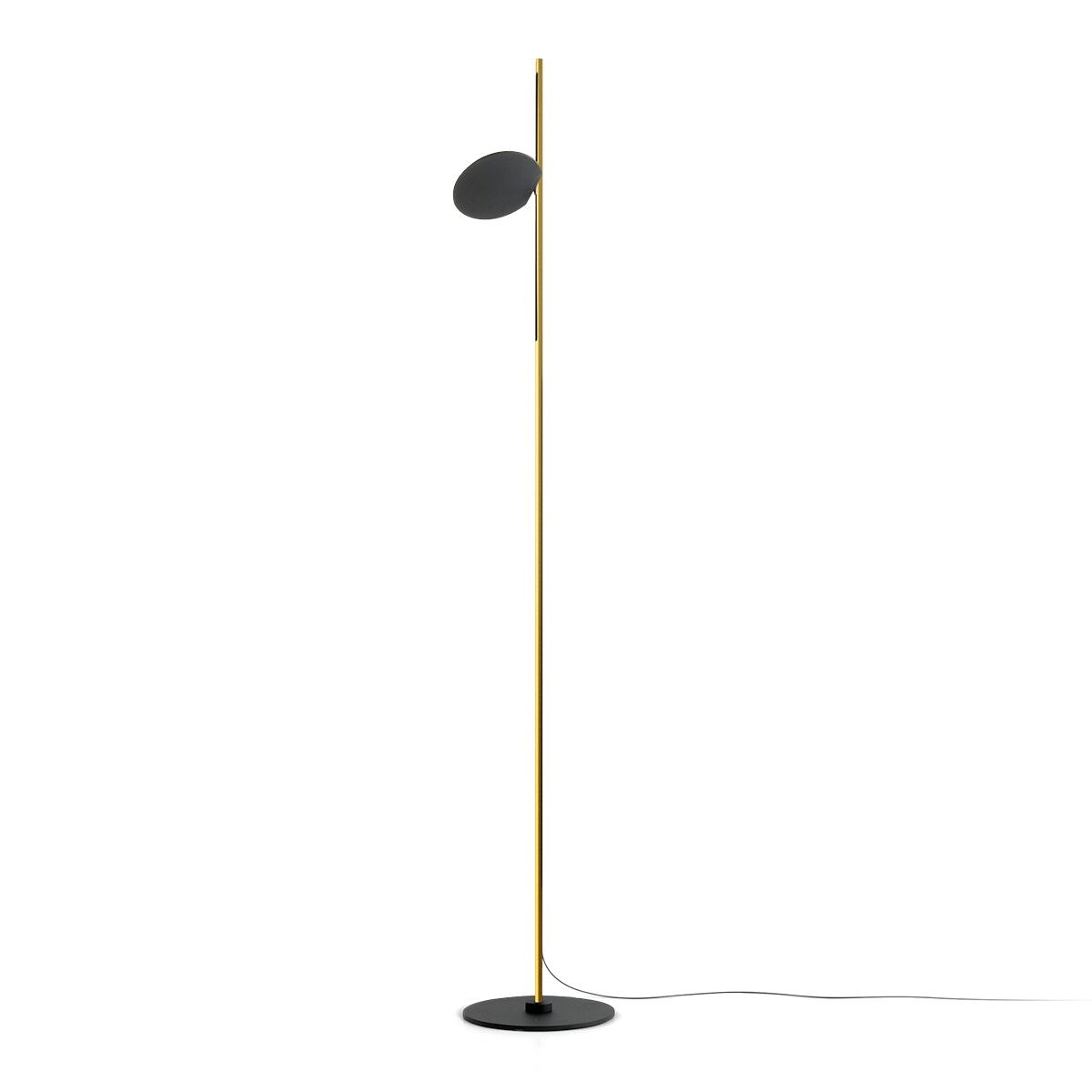 Kimia Gulvlampe Black 9005/Satin Galvanic Gold