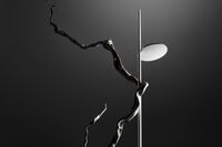 Kimia Gulvlampe Black 9005/Satin Galvanic Gold