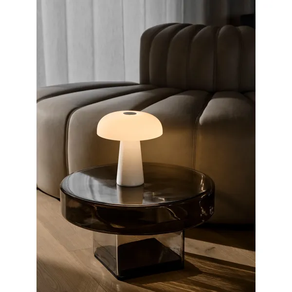Glossy Mini Portable Lamp White