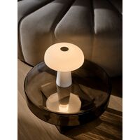 Glossy Mini Portable Lamp White