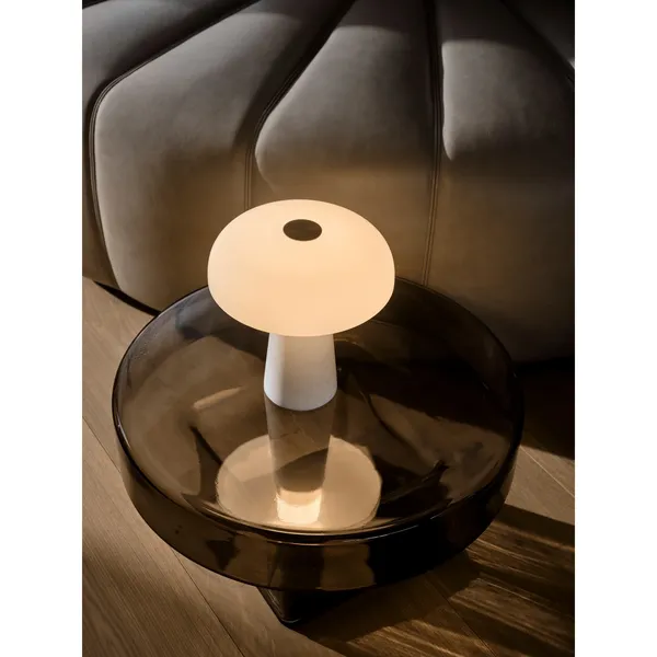 Glossy Mini Portable Lamp White