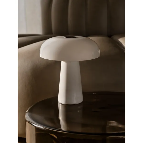 Glossy Mini Portable Lamp White
