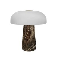 Glossy Mini Portable Lamp Grey Brown