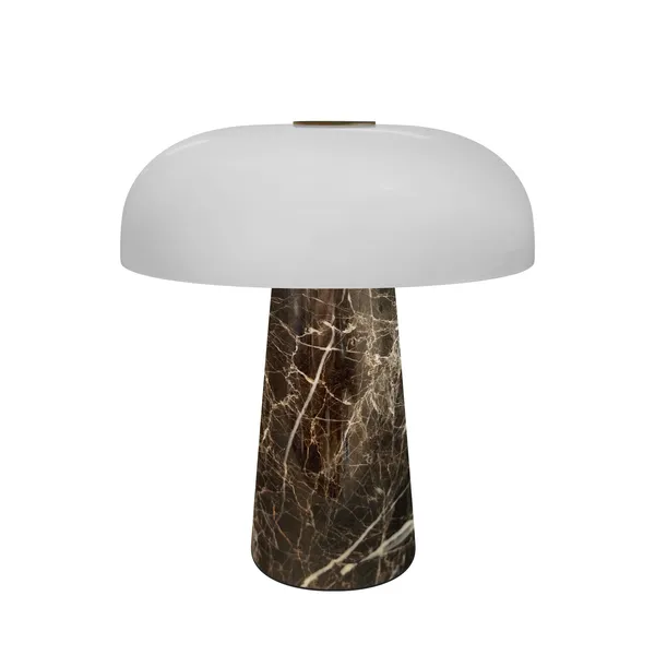 Glossy Mini Portable Lamp Grey Brown