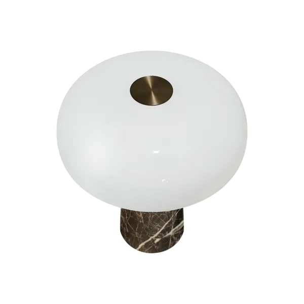 Glossy Mini Portable Lamp Grey Brown