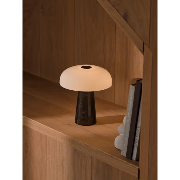 Glossy Mini Portable Lamp Brown