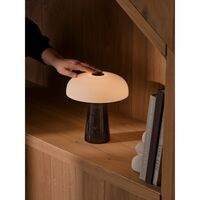 Glossy Mini Portable Lamp Brown