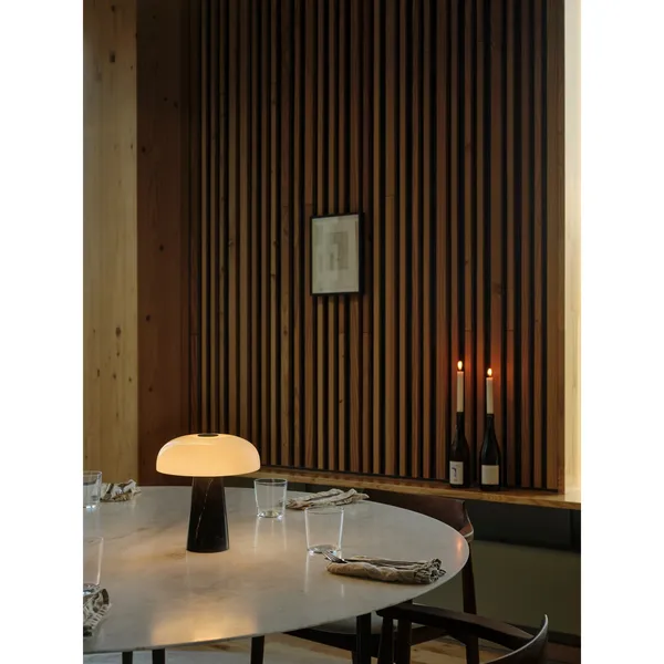 Glossy Mini Portable Lamp Brown