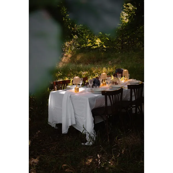 Asteea Lampe Portable Satin Laiton/Strié Transparent