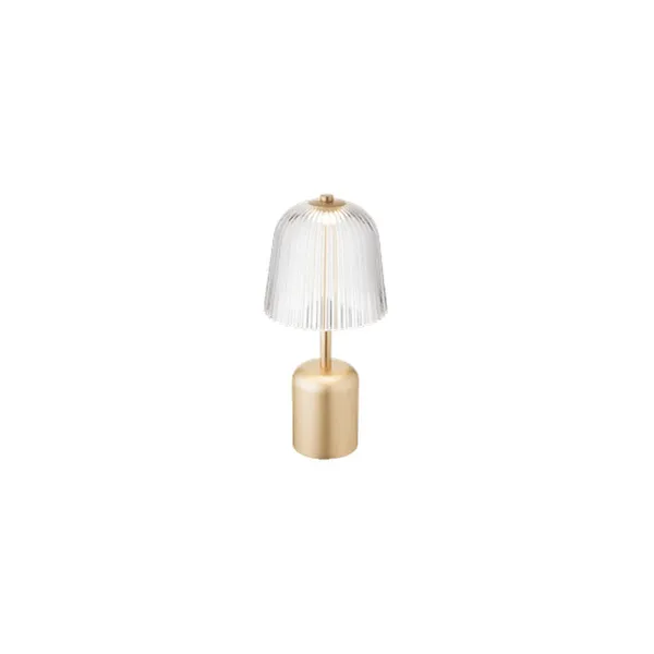Asteea Lampe Portable Satin Laiton/Strié Transparent