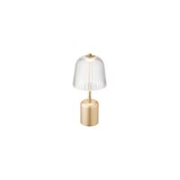 Asteea Lampe Portable Satin Laiton/Strié Transparent