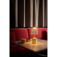 Asteea Lampe Portable Satin Laiton/Strié Transparent