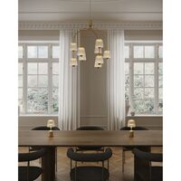 Asteea Lampe Portable Satin Laiton/Strié Transparent