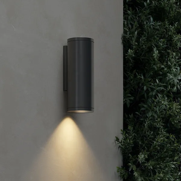 Ava 200 Coastal Væglampe Brushed Gunmetal