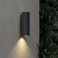 Ava 200 Coastal Væglampe Brushed Gunmetal