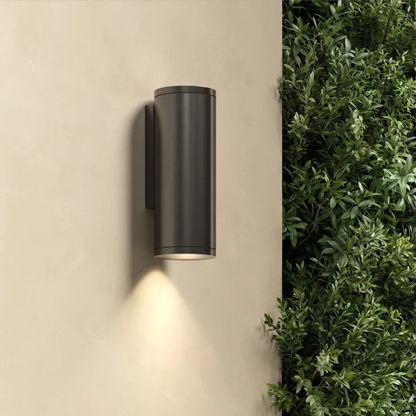 Ava 200 Coastal Væglampe Brushed Gunmetal