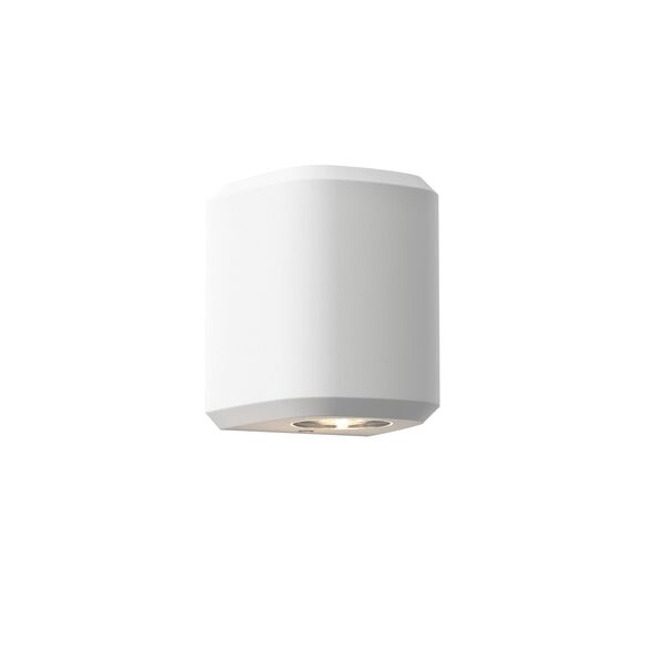 Brixham Single Applique Murale White Concrete