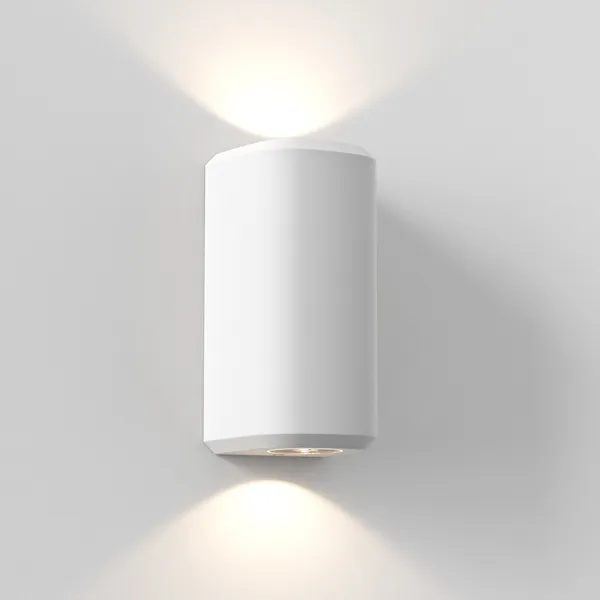 Brixham Twin Væglampe White Concrete