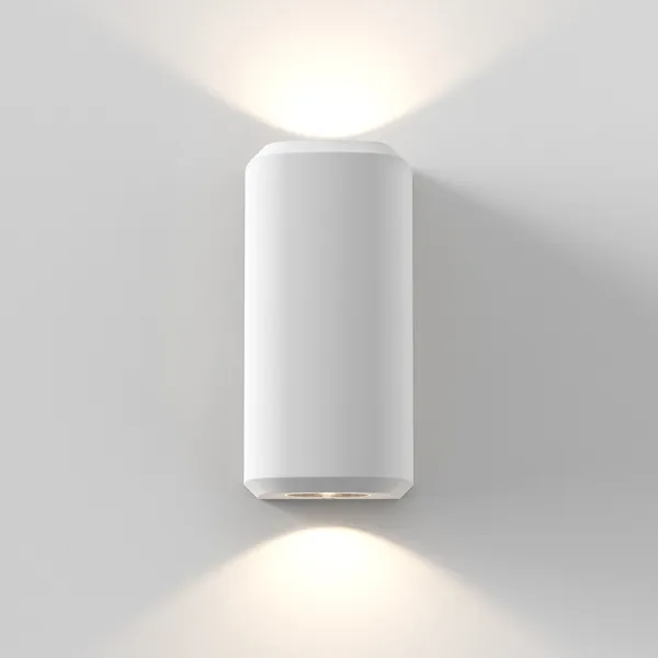 Brixham Twin Væglampe White Concrete