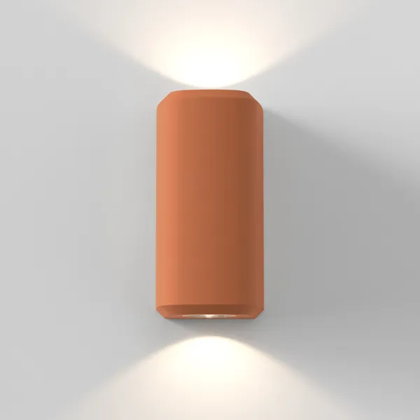 Brixham Twin Væglampe Terracotta Concrete