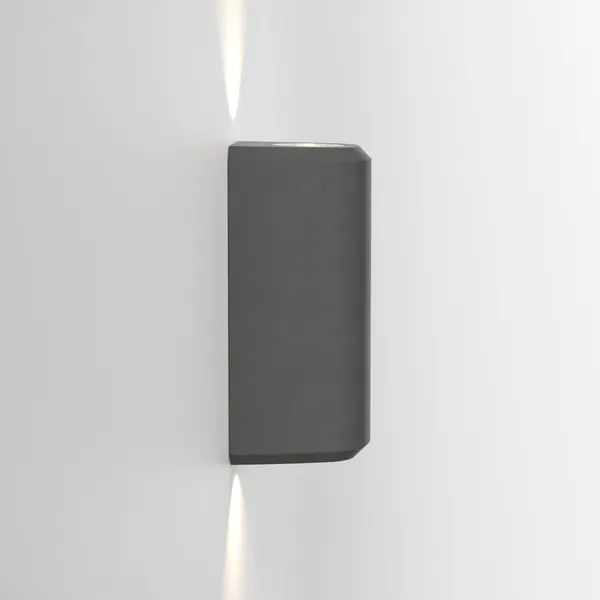 Brixham Twin Væglampe Charcoal Concrete