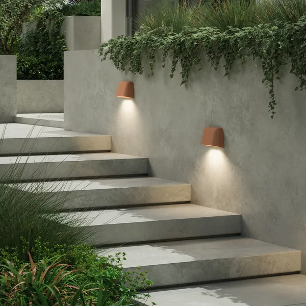 Mast Twin Væglampe Terracotta Concrete