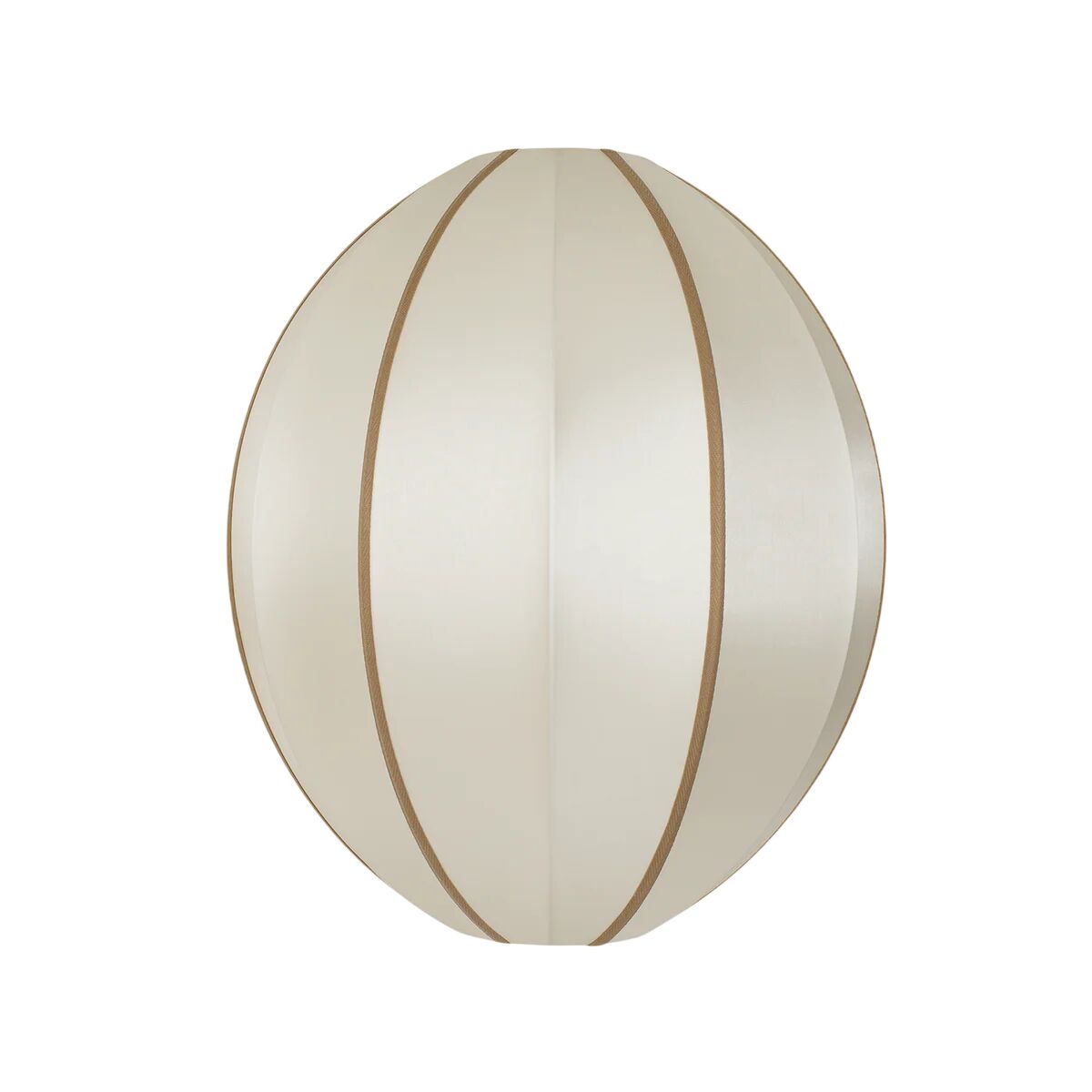 Oval L Lampsk&auml;rm Offwhite/Amber