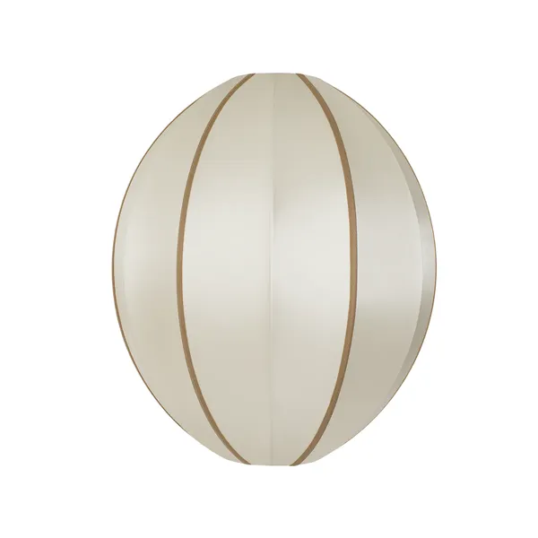Oval L Lampeskærm Offwhite/Amber
