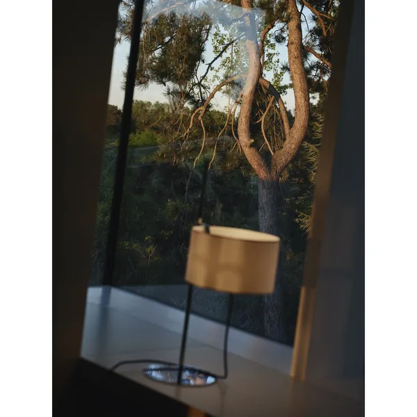 TMD Lampe de table Blanc/Nickel satiné