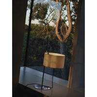 TMD Lampe de table Blanc/Nickel satiné