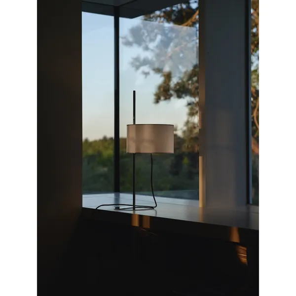 TMD Lampe de table Blanc/Nickel satiné