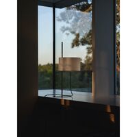TMD Lampe de table Blanc/Nickel satiné
