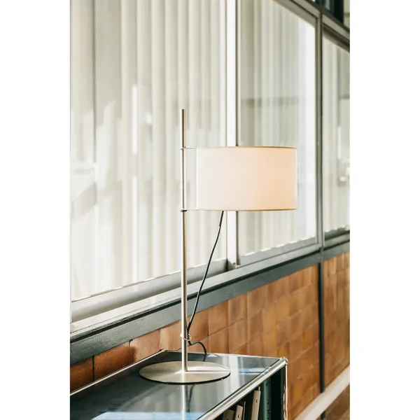 TMD Lampe de table Blanc/Nickel satiné