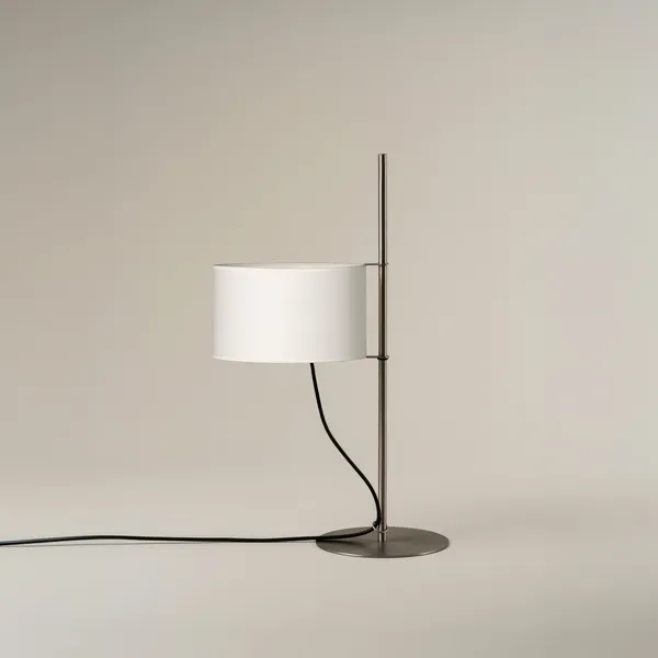 TMD Lampe de table Blanc/Nickel satiné