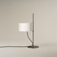 TMD Lampe de table Blanc/Nickel satiné