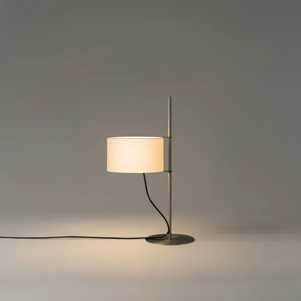 TMD Lampe de table Blanc/Nickel satiné