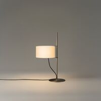 TMD Lampe de table Blanc/Nickel satiné