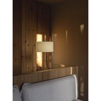 TMD Lampe de table Blanc/Nickel satiné