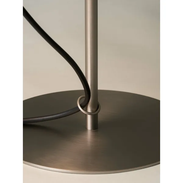 TMD Lampe de table Blanc/Nickel satiné
